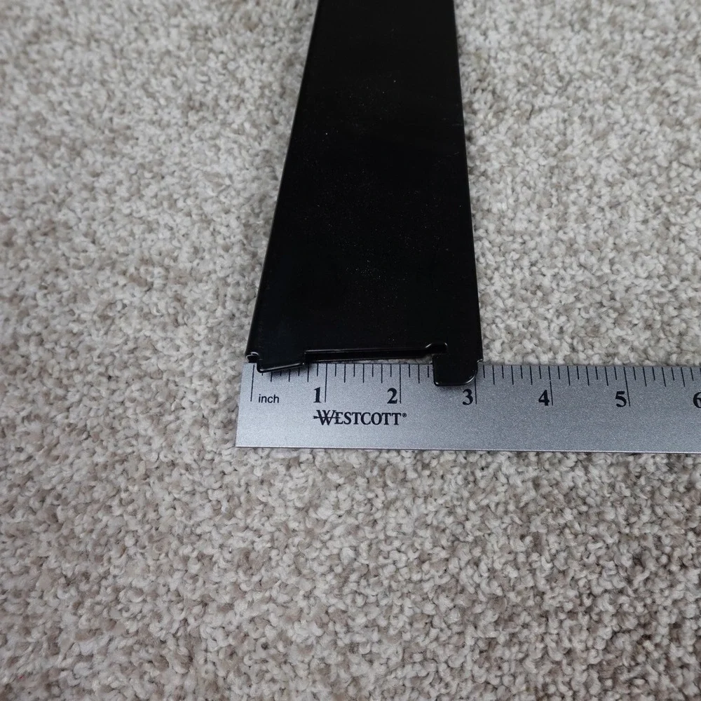 18.5 Inch Black Metal Slotted Wall Shelf Bracket Support Arm Heavy Duty